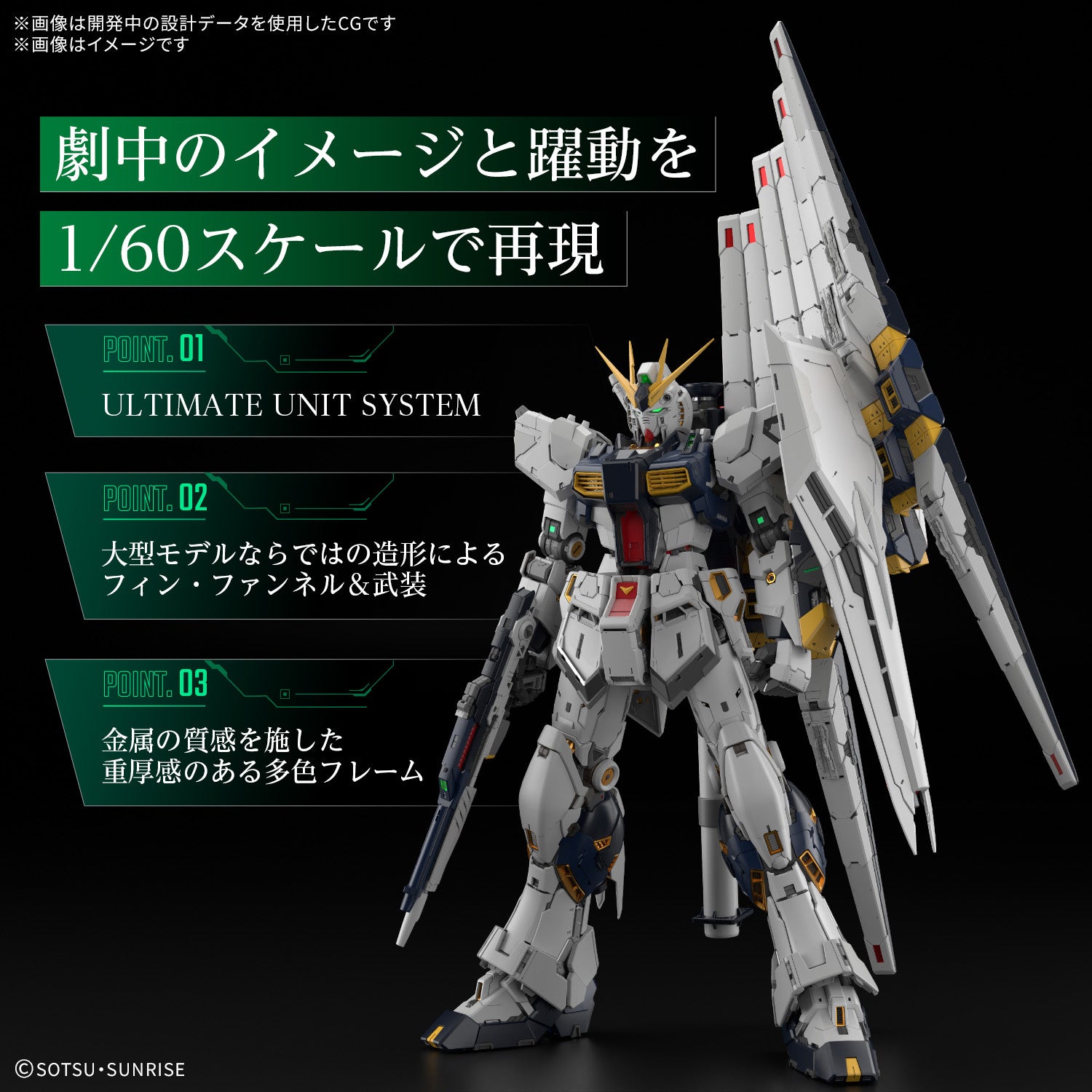 [PRE-ORDER] PG UNLEASHED 1/60 ν GUNDAM